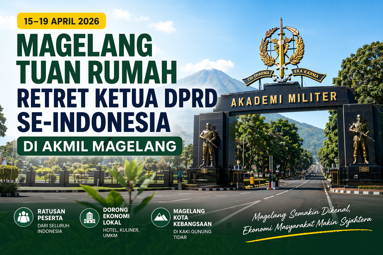 Magelang Tuan Rumah Retret Ketua DPRD Se-Indonesia di Akmil